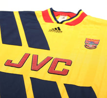 Load image into Gallery viewer, 1993/94 WRIGHT #8 Arsenal Vintage adidas Equipment Away Football Shirt (L) 40/42
