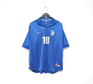 1998/99 BAGGIO .R #18 Italy Vintage Nike Home Football Shirt (XL) WC 98