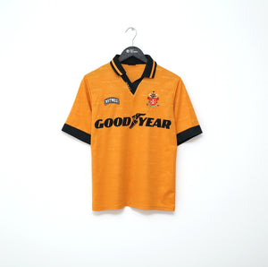 1995/96 BULL #9 Wolverhampton Wanderers Vintage Nutmeg Home Football Shirt (S)