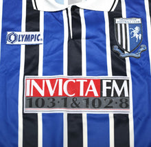 Load image into Gallery viewer, 1995/96 #4 GILLINGHAM Vintage Olympic Home Match Worn/Issued Football Shirt (XL)
