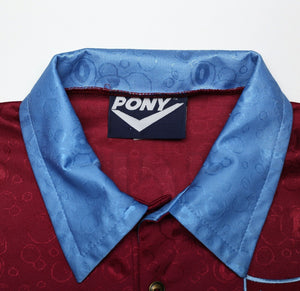 1995/97 DICKS #3 West Ham United Vintage PONY Football Shirt (S)