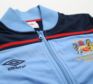 1981 Manchester City Retro Umbro FA Cup Final Walkout Jacket Track Top (S)
