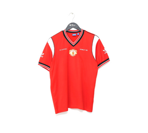 1985 HUGHES #9 Manchester United adidas Originals FA Cup Football Shirt (M/L)