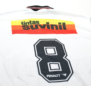 1996 EDMUNDO #8 Corinthians Vintage Penalty Home Football Shirt Jersey (M)